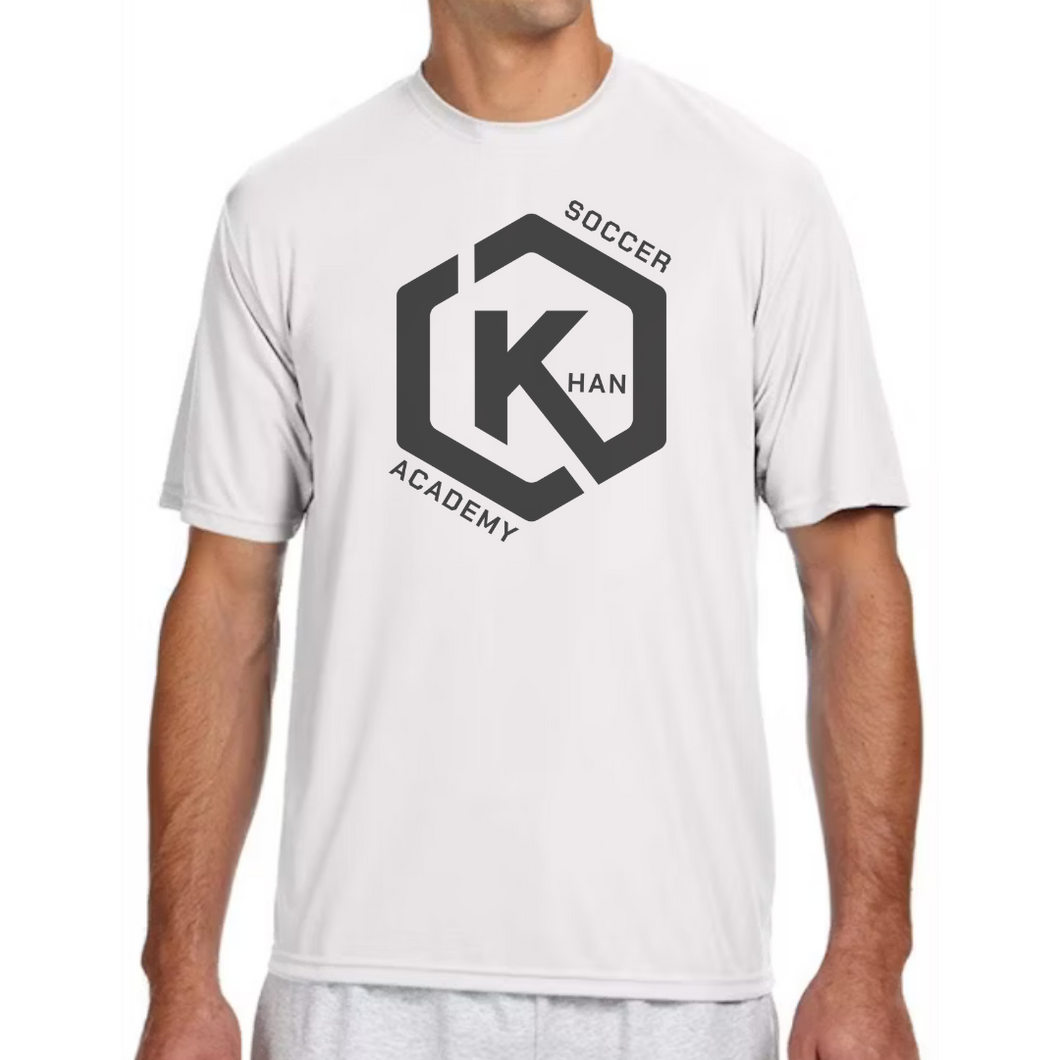 Khan Soccer Academy - YOUTH Large Logo White Tshirt
