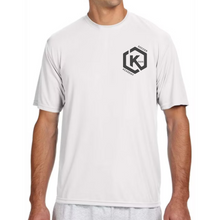 Load image into Gallery viewer, Khan Soccer Academy - Pocket Logo White Tshirt
