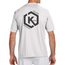 Load image into Gallery viewer, Khan Soccer Academy - Pocket Logo White Tshirt
