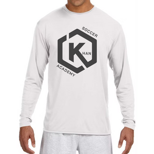 Khan Soccer Academy - Large Logo White Long Sleeve