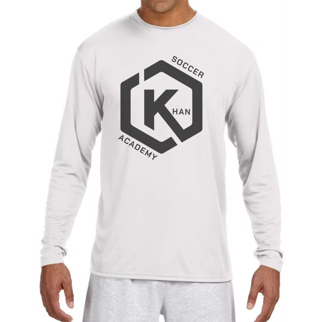 Khan Soccer Academy - Large Logo White Long Sleeve