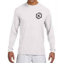 Load image into Gallery viewer, Khan Soccer Academy - Pocket Logo White Long Sleeve
