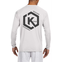 Load image into Gallery viewer, Khan Soccer Academy - Pocket Logo White Long Sleeve
