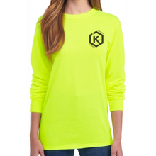 Load image into Gallery viewer, Khan Soccer Academy - Pocket Logo Safety Yellow Long Sleeve
