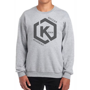 Khan Soccer Academy - Large Logo Gray Sweatshirt