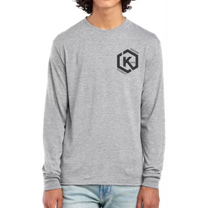 Khan Soccer Academy - Pocket Logo Gray Long Sleeve