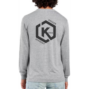 Khan Soccer Academy - Pocket Logo Gray Long Sleeve