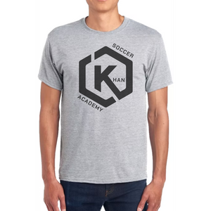 Khan Soccer Academy - Large Logo Gray Tshirt