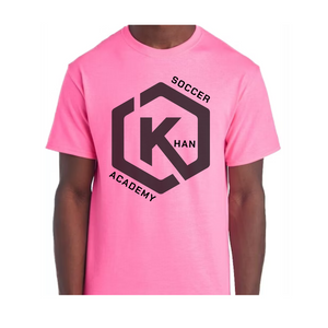 Khan Soccer Academy - Large Logo Pink Tshirt