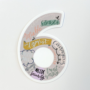 Type 6 Enneagram Sticker