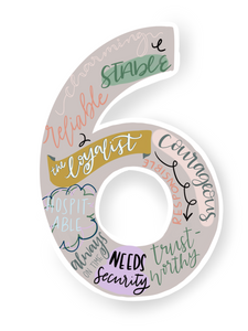 Type 6 Enneagram Sticker
