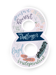 Type 8 Enneagram Sticker