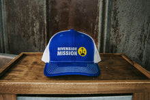 Load image into Gallery viewer, Riverside Mission Hat with yellow/black Cross
