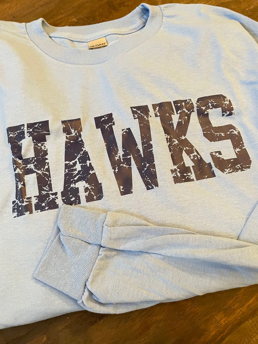 Distressed Hawks Shirt - Navy Design