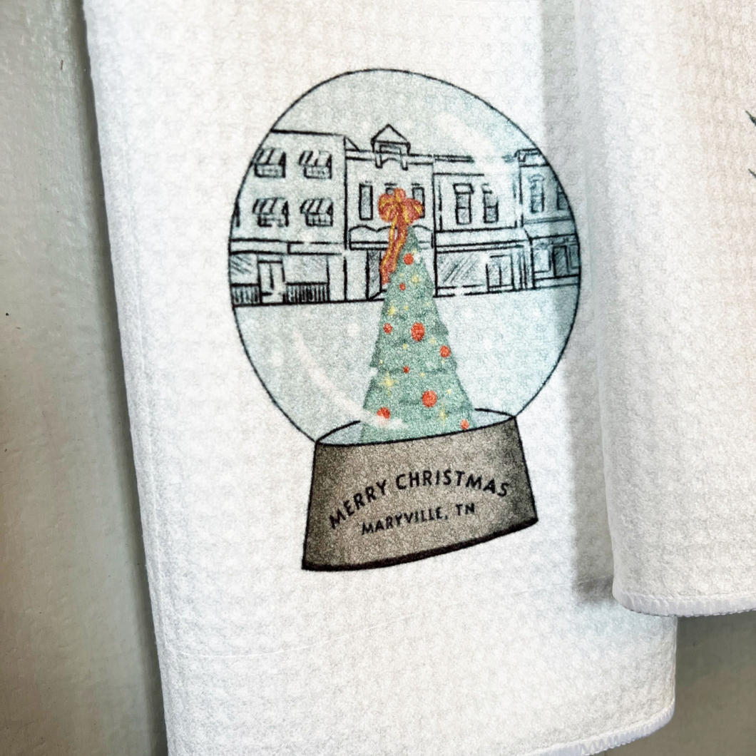 Snow Globe Tea Towel